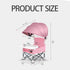 Foldable Highchair for Children with Sunshade and Removable Food Tray, Portable, Green