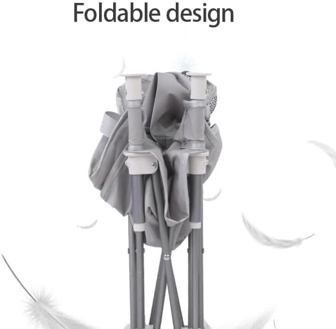 Foldable Highchair for Children with Sunshade and Removable Food Tray, Portable, Green