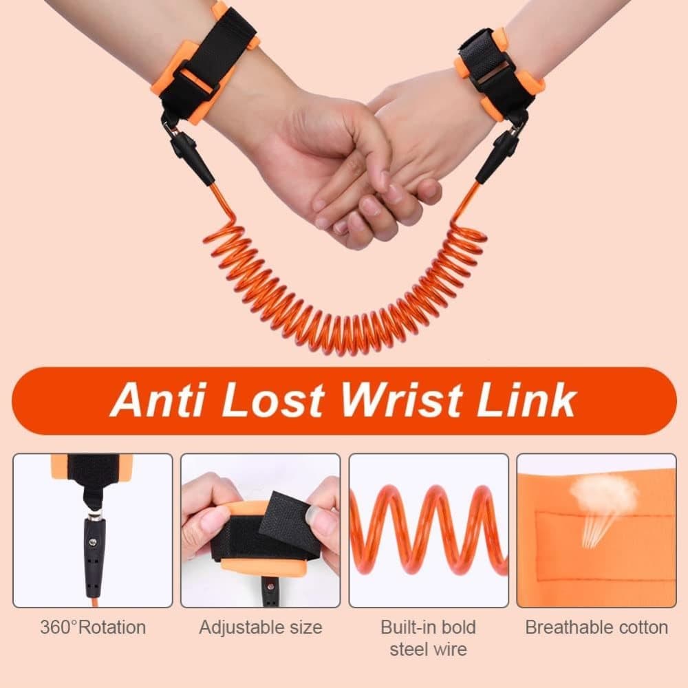 165 cm Kids Leash Wrist Harness, Compatible with All Brands, Orange