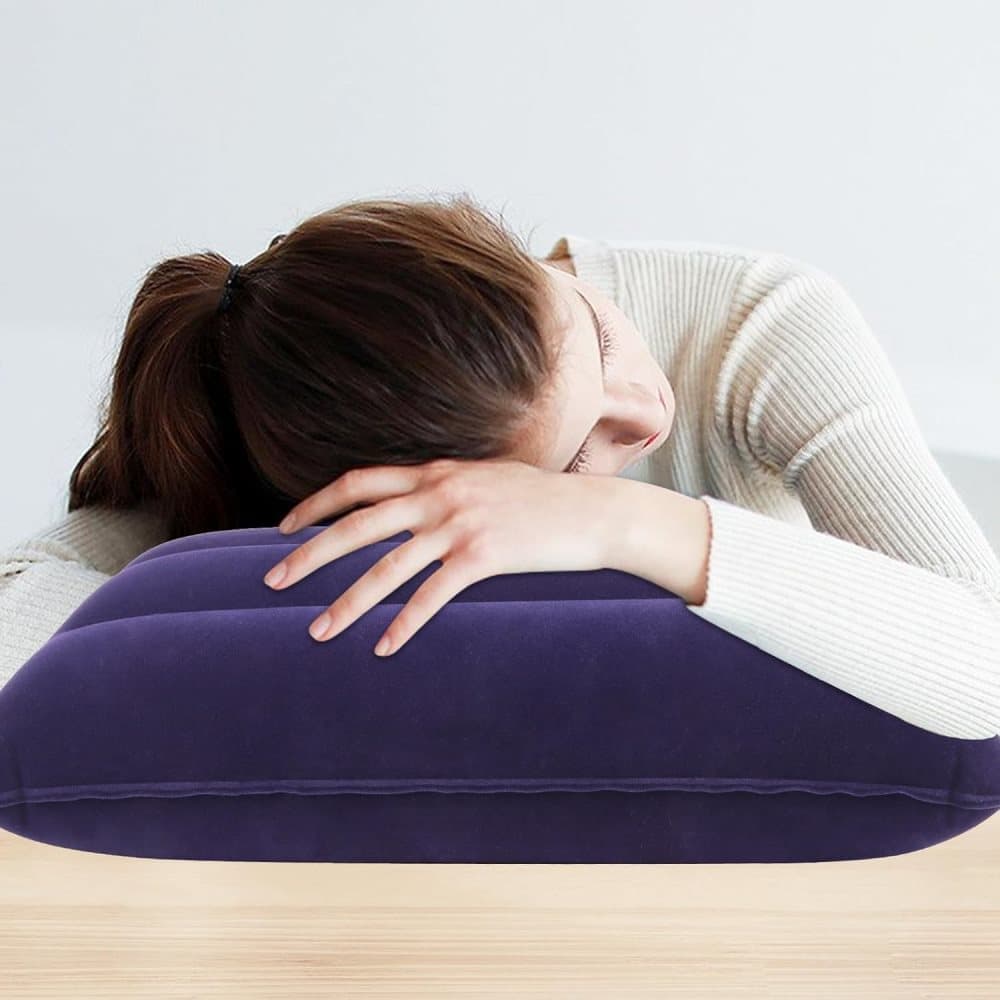 2-Pack Inflatable Travel Pillow, Compact Headrest Pillow for Camping and Travel, , SZ2