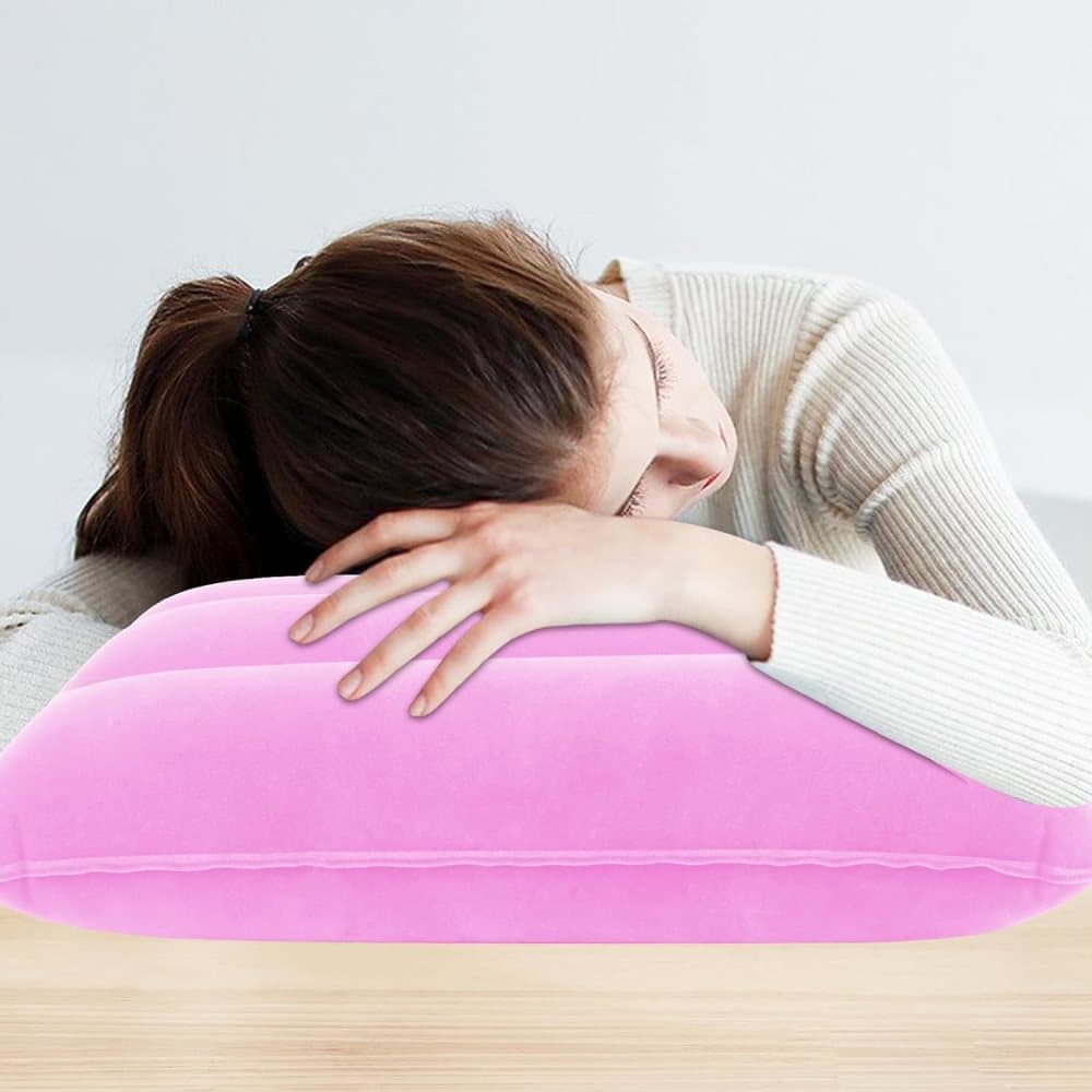 Inflatable Travel Pillow 2-Pack, Compact Headrest Pillow for Camping and Travel, Portable, SZ4