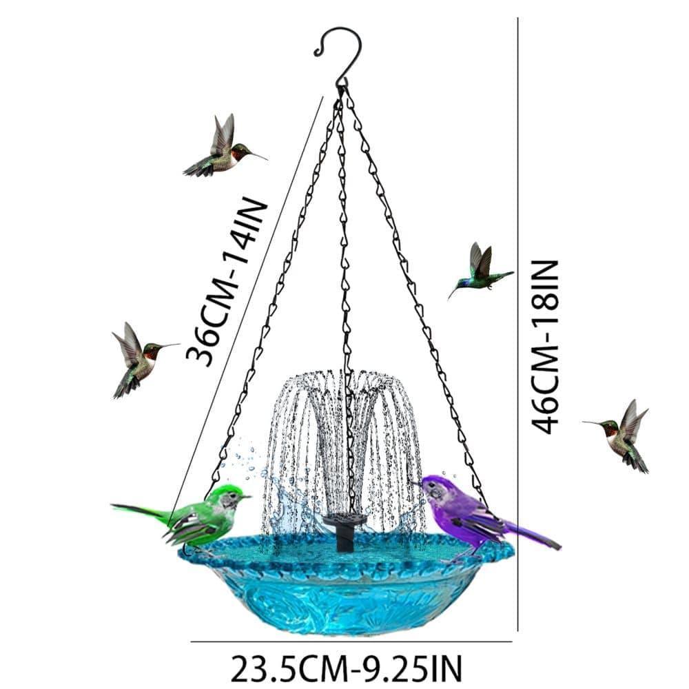 Solar Powered Bird Bath Fountain for Garden and Outdoors, Automatic Solar Waterer, Pink