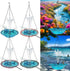 Solar Powered Bird Bath Fountain for Garden and Outdoors, Automatic Solar Waterer, Pink