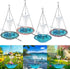 Solar Powered Bird Bath Fountain for Garden and Outdoors, Automatic Solar Waterer, Pink