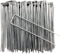 100 pcs U-shaped garden anchor pegs, 150mm, silver