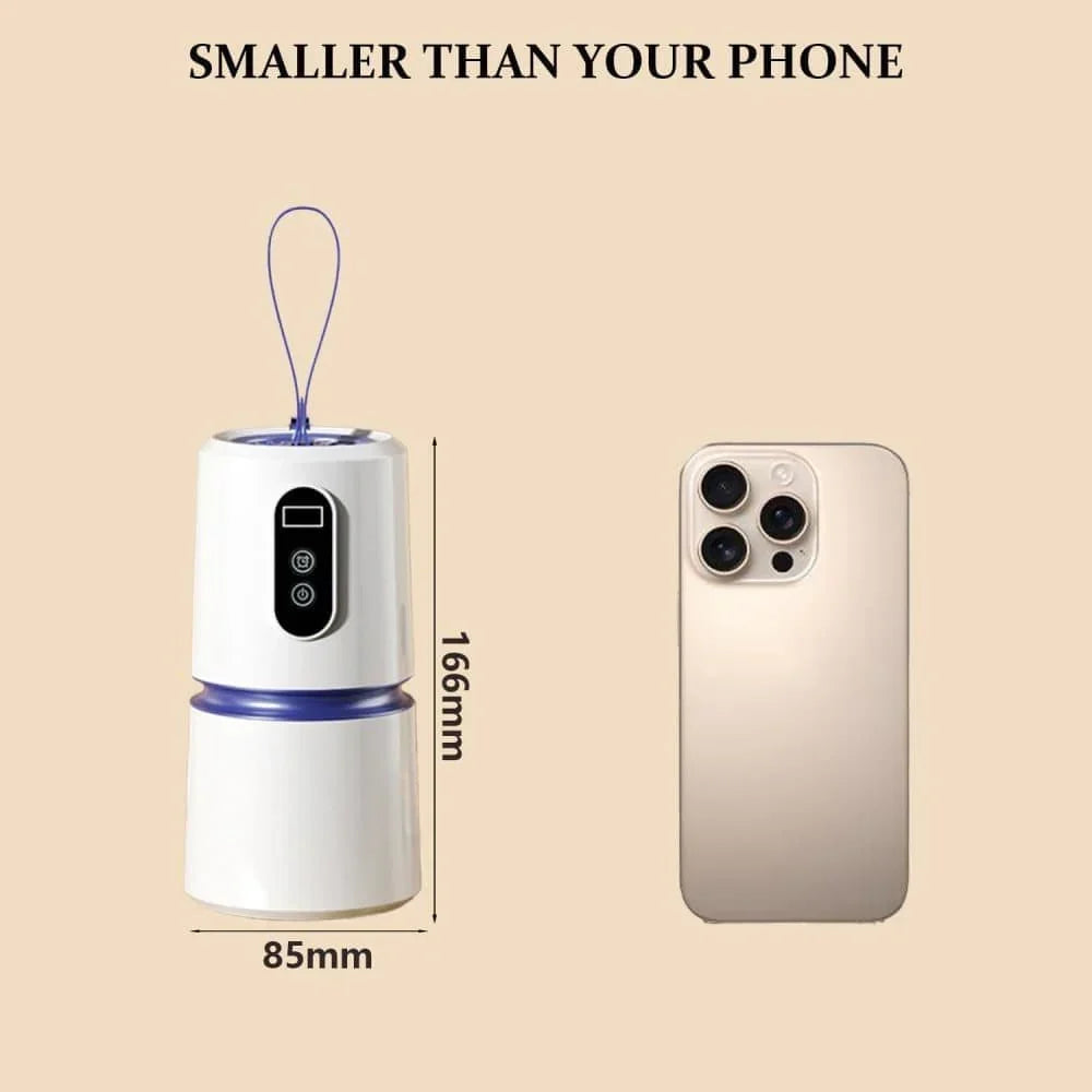 Portable dryer 360° hot air with drying bag, quiet operation, 30-240 minute timer, perfect for travel