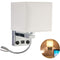 Bedside Wall Lamp with Flexible USB LED Reading Light, E27 Swing Arm Holder, 1 USB Port
