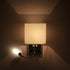 Bedside Wall Lamp with Flexible USB LED Reading Light, E27 Swing Arm Holder, 1 USB Port