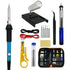 60W Soldering Iron Kit 200 to 450 C with Tips Pump Wire Cutter Stand and Tool Case