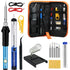 60W Soldering Iron Kit 200 to 450 C with Tips Pump Wire Cutter Stand and Tool Case