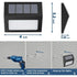 12 Pack Waterproof Solar Stair Lights Cool White Black