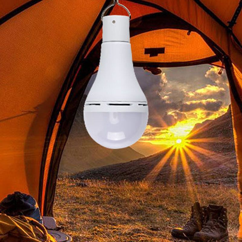 2-Pack USB Rechargeable 7W E27 LED Bulbs, Remote Control, Hanging Hook