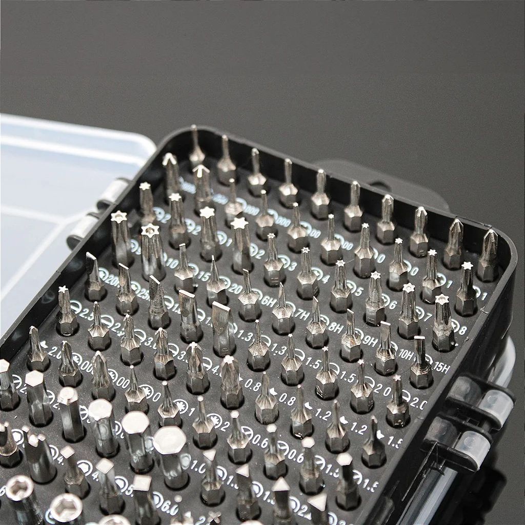 122-in-1 Precision Screwdriver Tool Kit for Electronics, Watches and DIY Repair, Gray