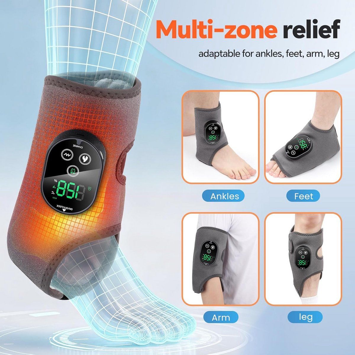 Foot Massager with Heat for Blood Circulation and Reflexology