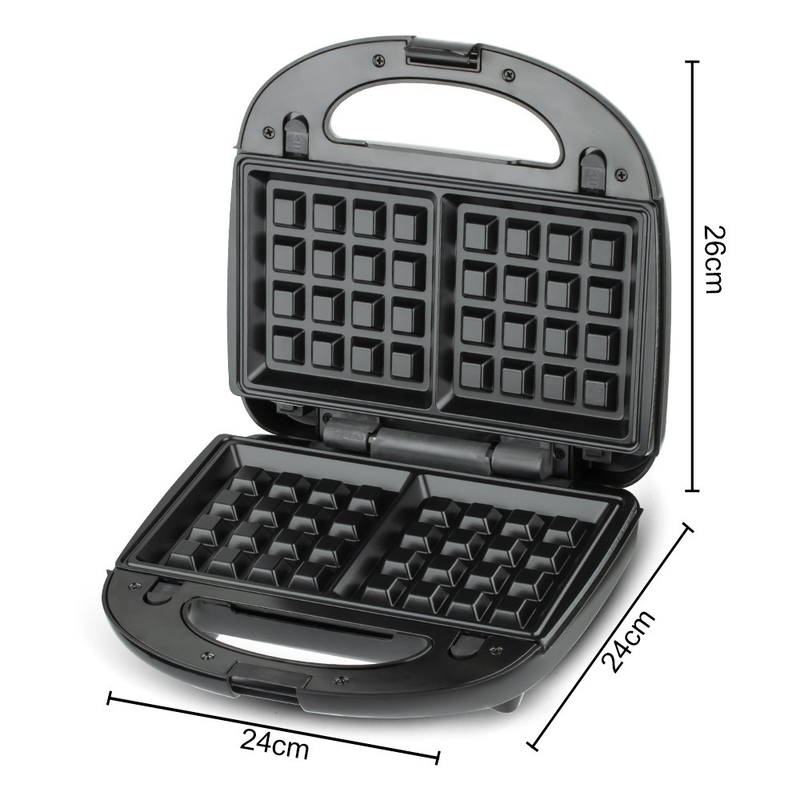 RAF R.214H Waffle Maker 750W Double-Sided Waffle Iron, Grid Non-Stick Plates, Wide Voltage 110-220V Home Dessert Baking Machine