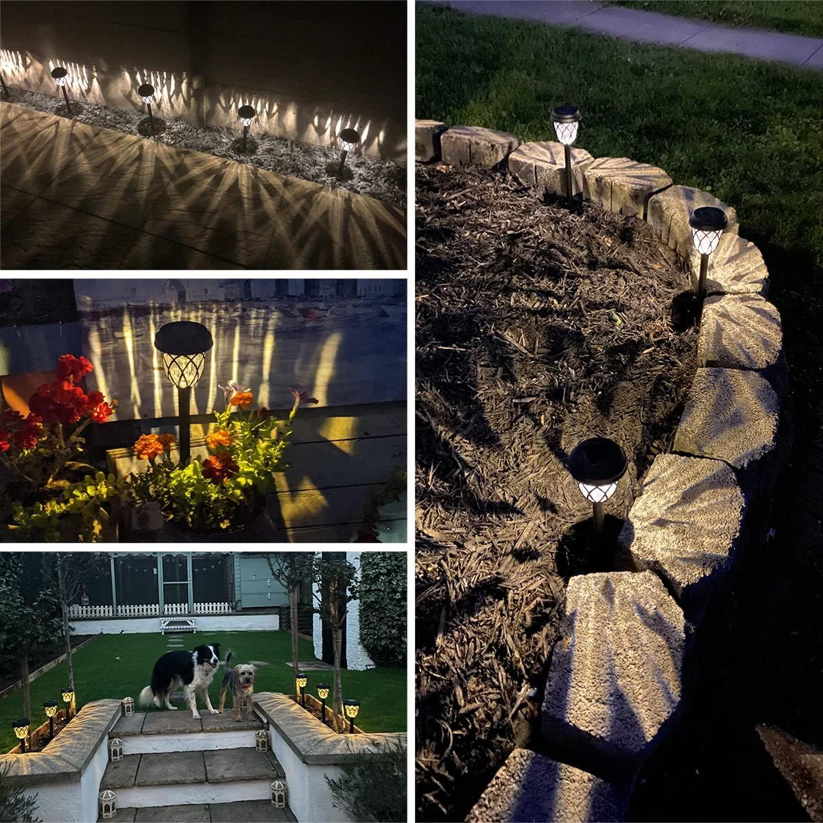 6-Pack Solar Garden Lights Waterproof LED Path Lights