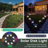 8-Pack Solar Ground Lights 12 LED Waterproof Landscape Path Lights Multicolor