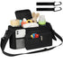 Universal Stroller Organizer, Insulated Cup Holders Detachable Phone Bag Large Storage, Black