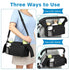 Universal Stroller Organizer, Insulated Cup Holders Detachable Phone Bag Large Storage, Black