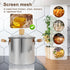 Stainless Steel Deep Fryer Pot, 4000ml Tempura Pot with Strainer Basket Wood Handles for Fried Food