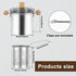 Stainless Steel Deep Fryer Pot, 4000ml Tempura Pot with Strainer Basket Wood Handles for Fried Food
