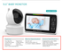 SM650 5-Inch No-WiFi Baby Monitor with Camera, 300 m Range, Two-Way Audio, VOX, Night Vision, Temperature and Feeding Alerts