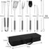 9-Piece BBQ Grill Tool Set, Stainless Steel with Storage Bag,Very suitable for camping, backyard gatherings, outdoor barbecues