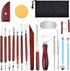 18pcs Clay Sculpting Tools, Basic Polymer Clay Pottery Carving ，Air Dry Clay Tools for Adults with Wooden Handle and Tool Bag