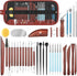 36PCS Pottery Tools and Supplies, Ceramic Polymer Tools Kit, Clay Tools Sculpting Set for Pottery Kiln, Pottery Wheel, Carving, Shaping, Dotting, Molding, Modeling, Air Dry Clay, Crafting Supplies