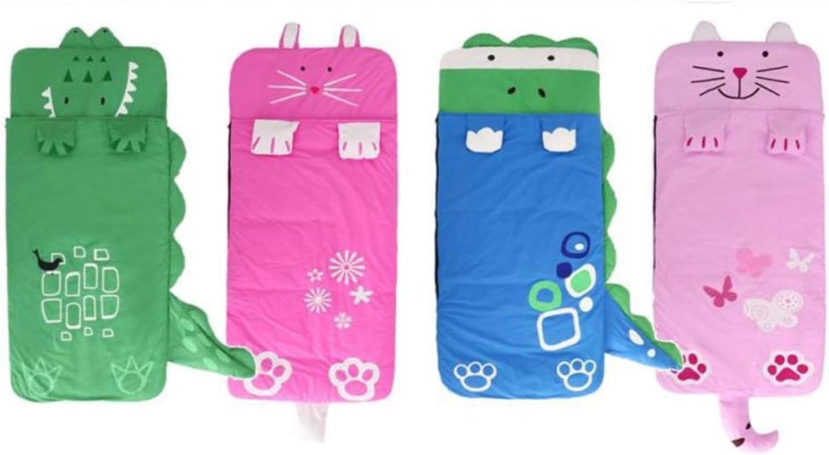 Children's Sleeping Bag 160x60cm – Cartoons, soft warm, pink
