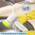 Electric Cleaning Brush - Electric Scrubber - Rechargeable and Cordless Scrubber - Scrubber with Handle - Mini - Polishing Machine - Scrubber Brush - For Bathroom, Kitchen, Dishes, Sink - 7 Attachments - Includes Wall Holder