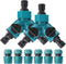 Y-Piece Tap Splitter - 2-Way Y-Manifold with 2 Separate Shut-off Valves - 2-Way Y-Manifold for a G 3/4" Water Connection with 1/2" Hose Connection - For Home and Garden Use - G 3/4" Water Distributor