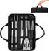BBQ Accessories Set - 5-Piece BBQ Set - Stainless Steel Barbecue Tool Set - Barbecue Accessories - BBQ Tongs - BBQ Spatula - Meat Fork - Meat Knife - Brush - Professional - Includes Storage Bag