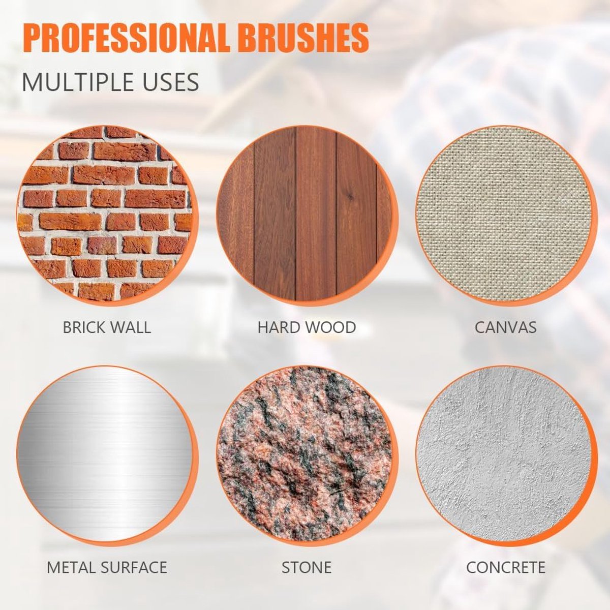 5-Piece Professional Paint Brush Set - Paint brushes - brush set - Paint brushes - Brushes - Paint brushes with wooden handle - Wall paint - Wall paint brushes - Brush - Painting / Painting supplies - for paint, glue and DIY jobs