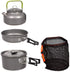 3 pieces - Cooking set - Camping Cooking set - Cookware - Camping Pan Set - Camping Cookware Kit - Kitchenware set - saucepan, pan, teapot - for 2-3 persons - for Outdoor Picnic Camping Hiking - Foldable - aluminum