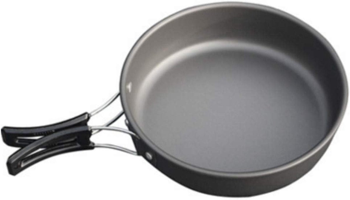 3 pieces - Cooking set - Camping Cooking set - Cookware - Camping Pan Set - Camping Cookware Kit - Kitchenware set - saucepan, pan, teapot - for 2-3 persons - for Outdoor Picnic Camping Hiking - Foldable - aluminum