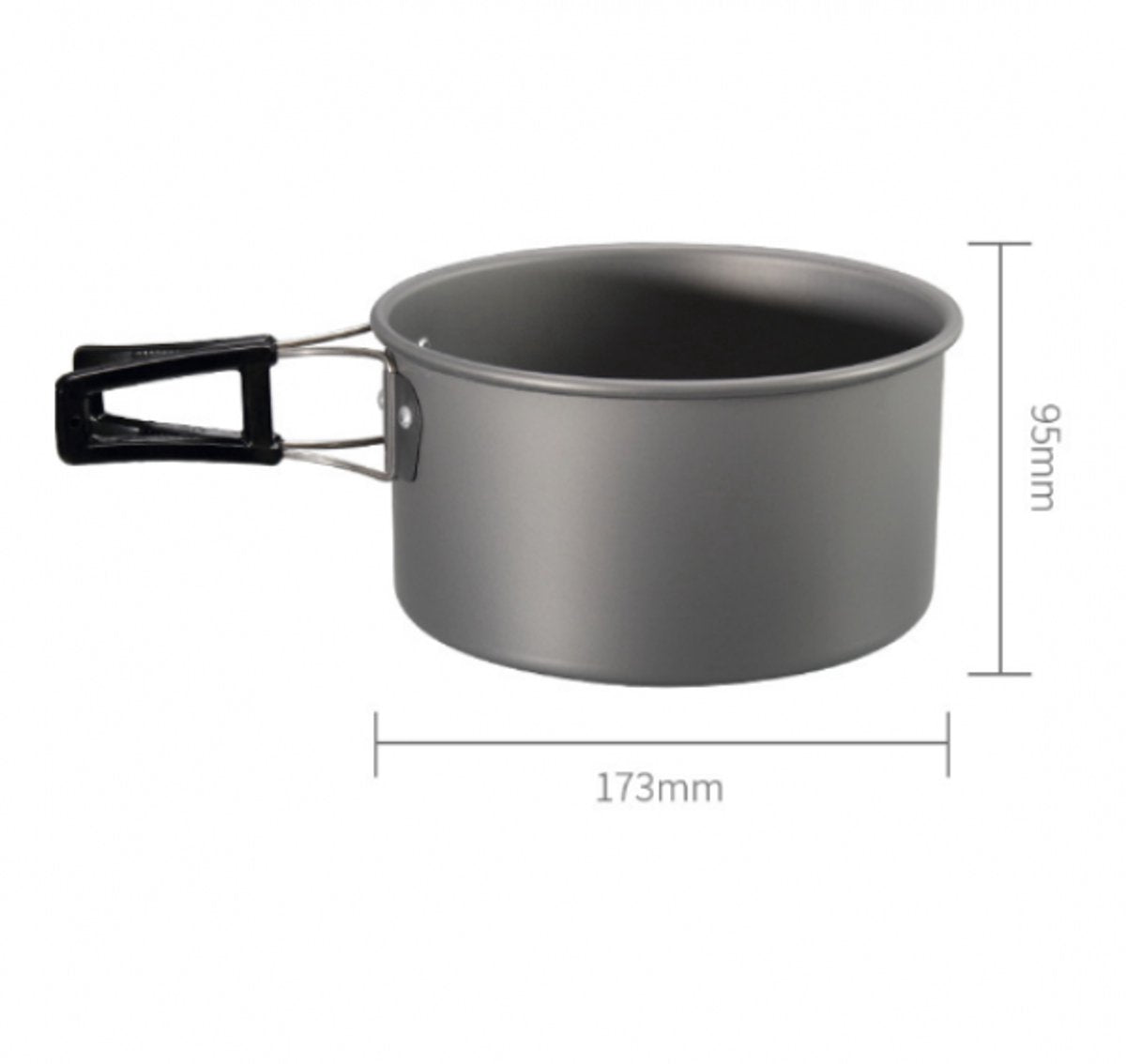 3 pieces - Cooking set - Camping Cooking set - Cookware - Camping Pan Set - Camping Cookware Kit - Kitchenware set - saucepan, pan, teapot - for 2-3 persons - for Outdoor Picnic Camping Hiking - Foldable - aluminum