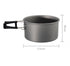 3 pieces - Cooking set - Camping Cooking set - Cookware - Camping Pan Set - Camping Cookware Kit - Kitchenware set - saucepan, pan, teapot - for 2-3 persons - for Outdoor Picnic Camping Hiking - Foldable - aluminum