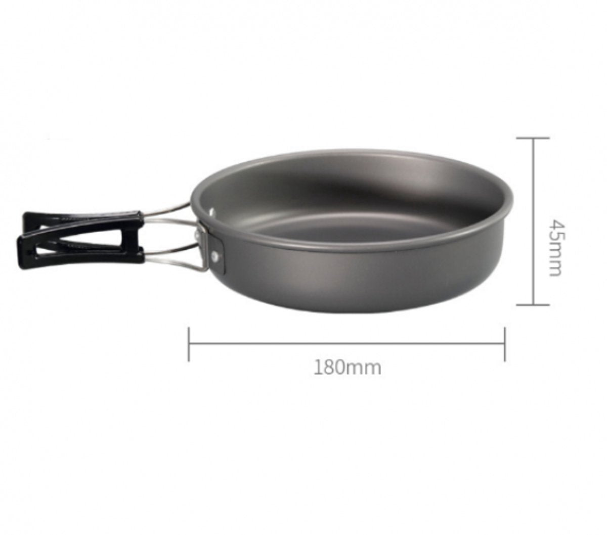 3 pieces - Cooking set - Camping Cooking set - Cookware - Camping Pan Set - Camping Cookware Kit - Kitchenware set - saucepan, pan, teapot - for 2-3 persons - for Outdoor Picnic Camping Hiking - Foldable - aluminum