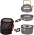 3 pieces - Cooking set - Camping Cooking set - Cookware - Camping Pan Set - Camping Cookware Kit - Kitchenware set - saucepan, pan, teapot - for 2-3 persons - for Outdoor Picnic Camping Hiking - Foldable - aluminum
