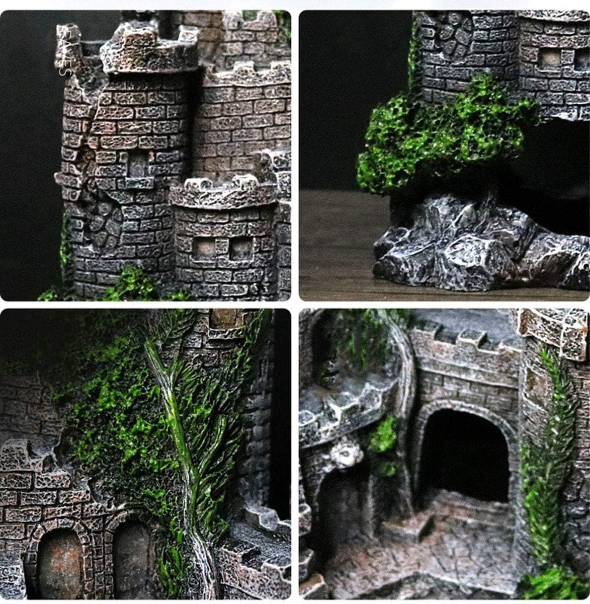 Aquarium Decoration - Ornaments - Castle - aquarium - Castle Aquarium Castle Decoration Hiding House - 17 x 6 x 13 cm