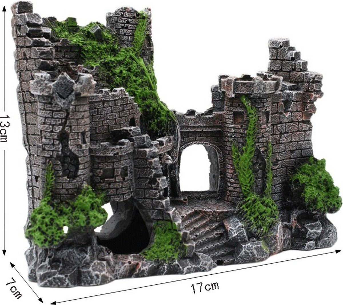Aquarium Decoration - Ornaments - Castle - aquarium - Castle Aquarium Castle Decoration Hiding House - 17 x 6 x 13 cm