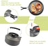Cookware - 9-piece - for camping, outdoor, hiking, picnic, BBQ, foldable camping pans - safe and BPA - Suitable for 2-3 people camping pan set