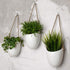 3-Pack White Ceramic Wall Pots