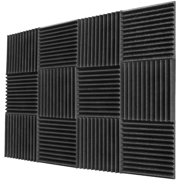 12pcs 300x300x25mm Acoustic Foam Panels Soundproofing For Studio KTV Bar Wall Wedges Compatible With Soundproofing