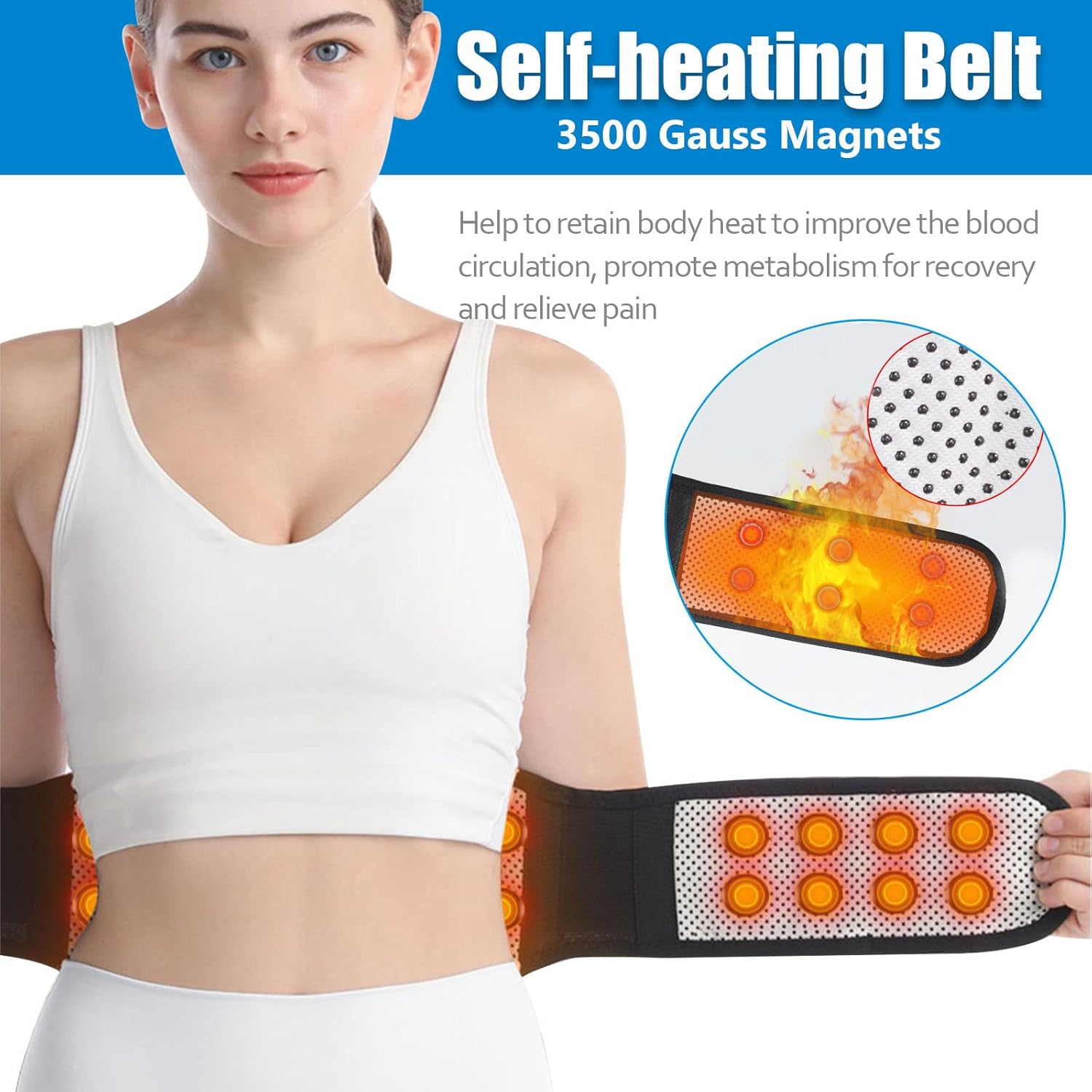 Heating Magnetic Therapy Back Brace Support Belt for Men Women, for Sciatica, Herniated Disc, Scoliosis Back Pain Relief - XXL1