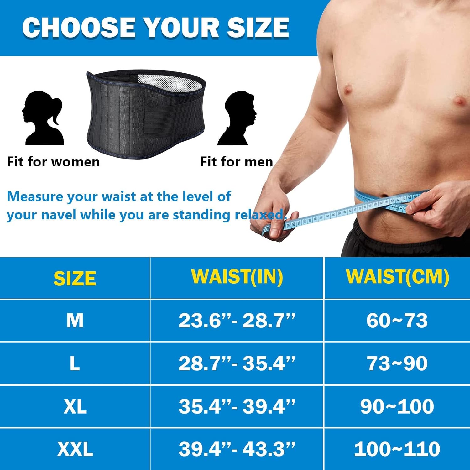 Heating Magnetic Therapy Back Brace Support Belt for Men Women, for Sciatica, Herniated Disc, Scoliosis Back Pain Relief - XXL1