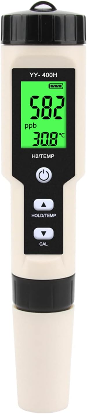 Digital Hydrogen Meter Water Quality Tester with ATC Accuracy Pen Type Meter Data Hold Function LCD Displays Water Quality Tester for Drinking Water Water Quality Tester Ppm