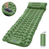 Self-Inflating Camping Mattress Compact Olive Green Lightweight Thick Inflatable Mat Compatible with Double Camping Single Mat Attachable