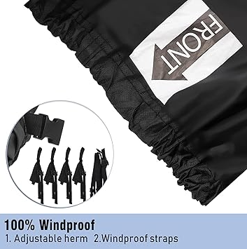 16-18ft Trailerable Boat Cover, 600D Marine-Grade Polyester, UV-Resistant, Black